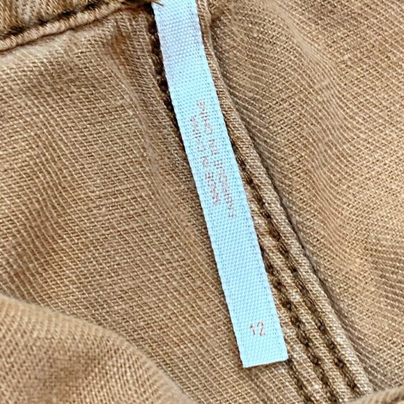 Free People Hemp Cotton Blend Distressed Brown Braided Wide Waist A Lined‎ Skirt - Picture 7 of 10